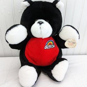 1984 Judy's Closet Paw Pals Black Bear Plush 16" Stuffed Animal Vintage Tags